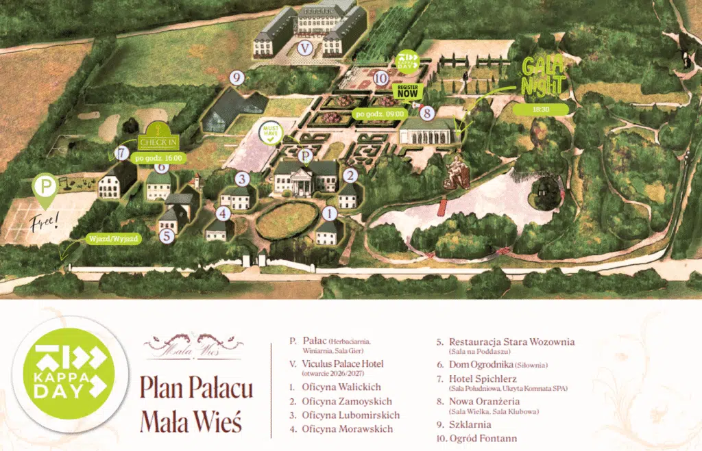 plan Pałacu Mała Wieś - Kappa Day 2025